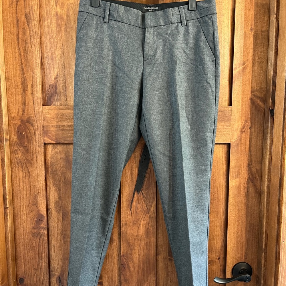 Banana Republic Gray Slim Dress Pants 4P